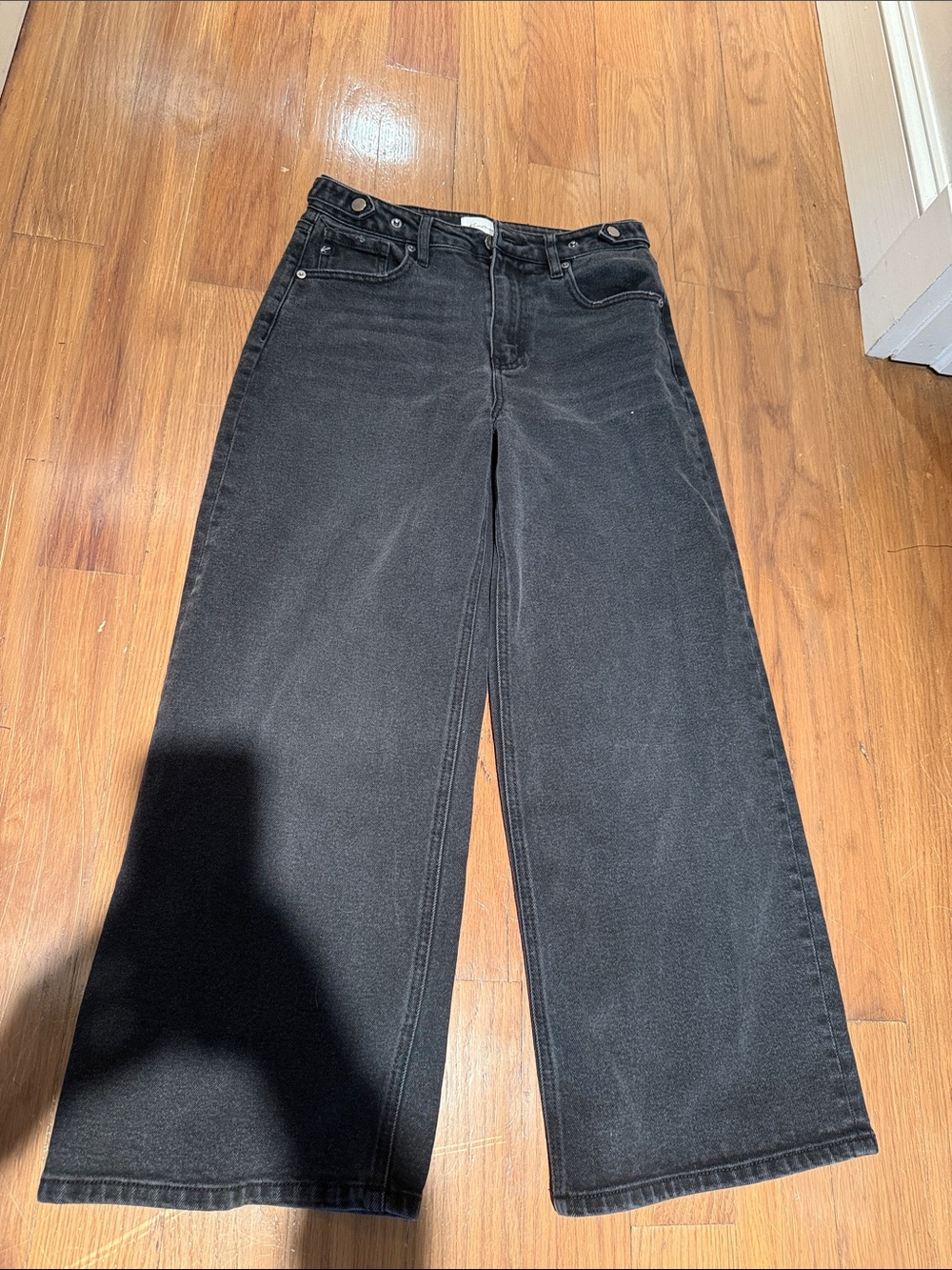 KanCan Black Wide-Leg High-Rise Jeans